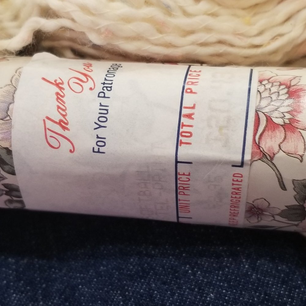 Cotton boucle Tweed Handwoven Fingering Yarn 269g 1.076 yards - Picture 3 of 3